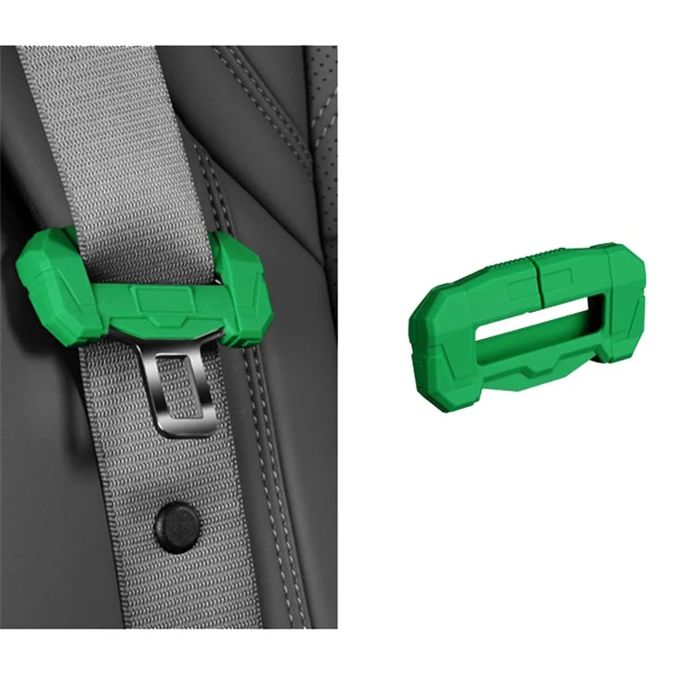 Fibbia della cintura di sicurezza del veicolo di piccole dimensioni SNBLO Custodia in silicone anti-graffio - Verde