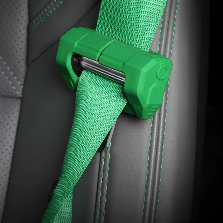 Fibbia della cintura di sicurezza del veicolo di piccole dimensioni SNBLO Custodia in silicone anti-graffio - Verde
