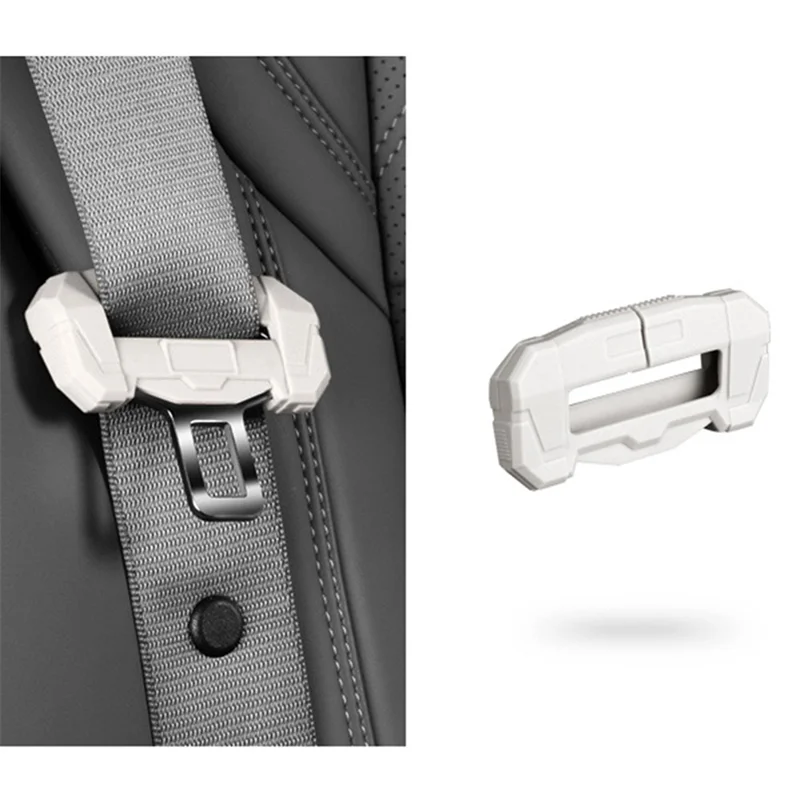 SNBLO Small Type Car Seat Belt Buckle Silicone Case Anti-scratch Seatbelt Buckle Cover - White