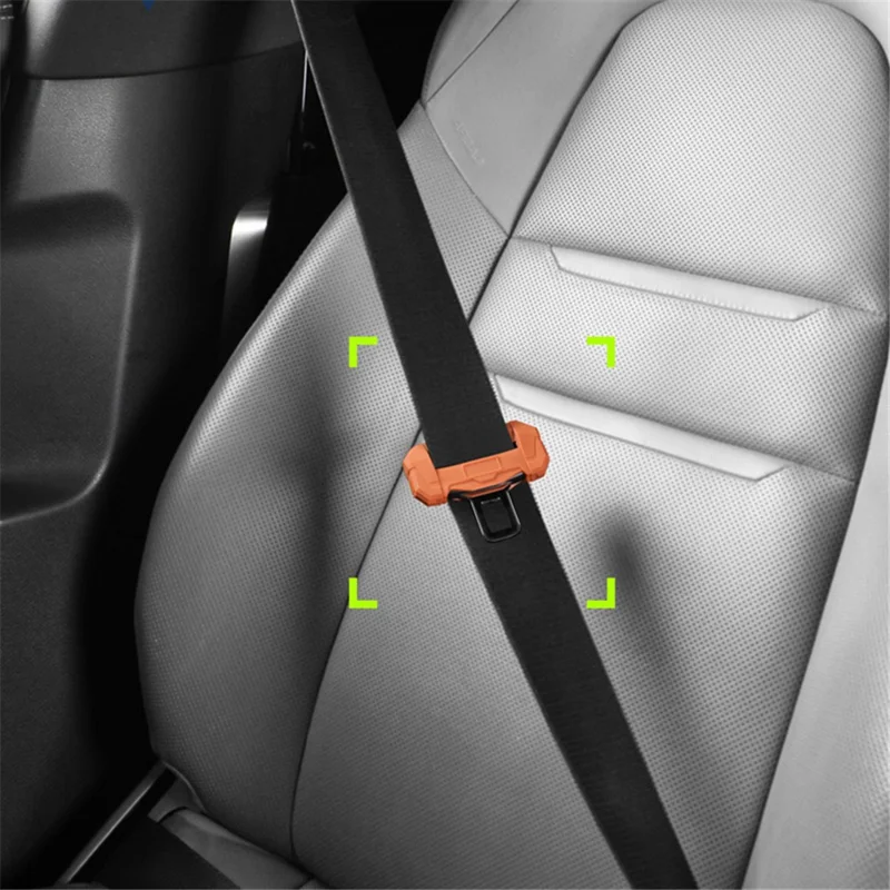 SNBLO Small Type Car Seat Belt Buckle Silicone Case Anti-scratch Seatbelt Buckle Cover - White