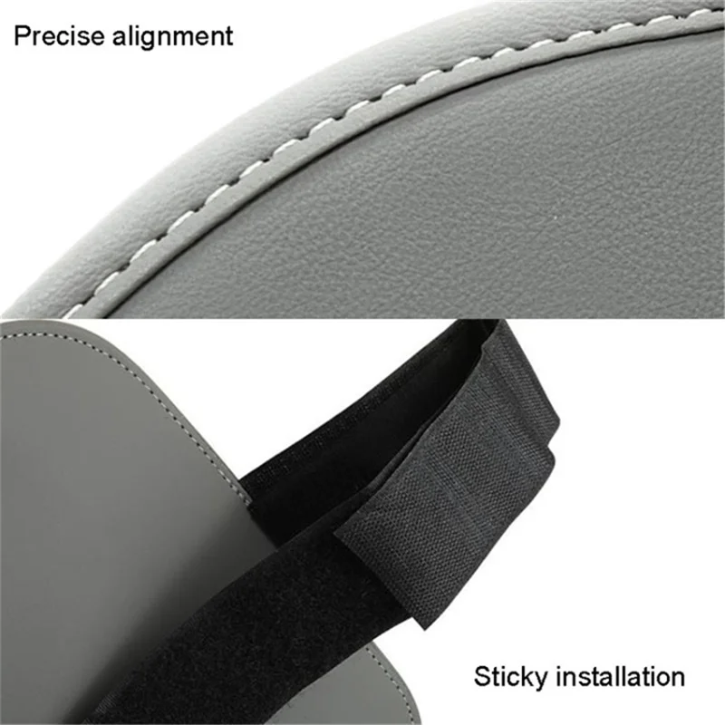 BO-1001 Suede Leather Car Armrest Storage Box Water Cup Holder Tissue Case Organizer - Carbon Fiber Black