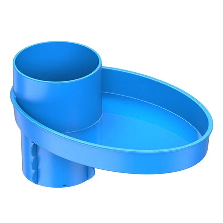 SD-1043 Multi-function Organizer Table Car Cup Holder Expander with Rotating Tray - Blue