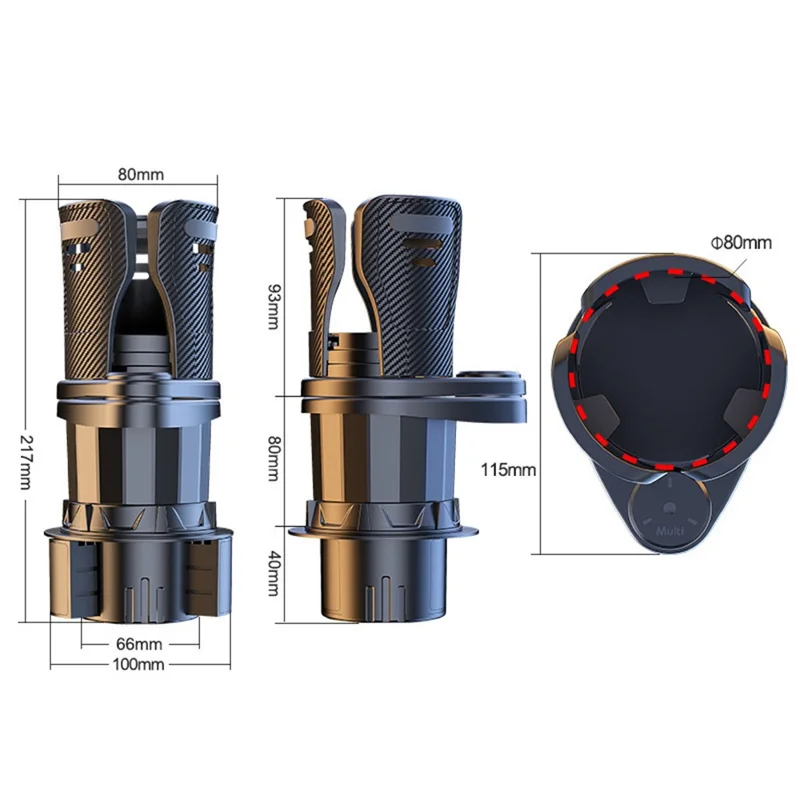 Car Cup Holder Organizer Multifunctional Drink Bottle Holder Stand ABS Expander Adapter