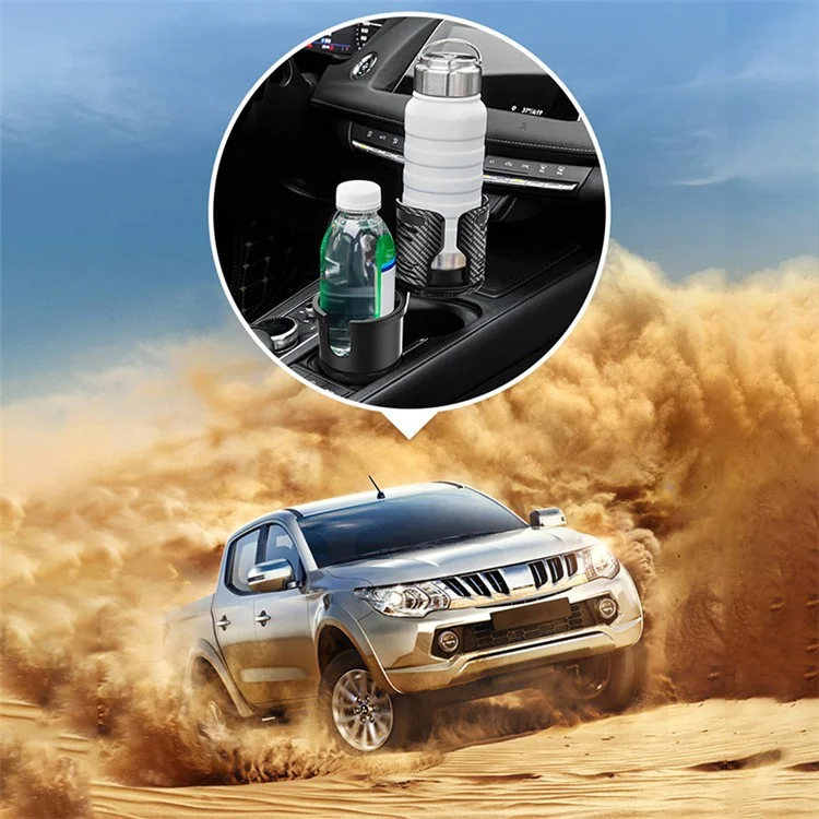 2-Layer Car Water Cup Holder Car Seat Multifunctional Adjustable Water Cup Drink Holder (Tamaño: L)