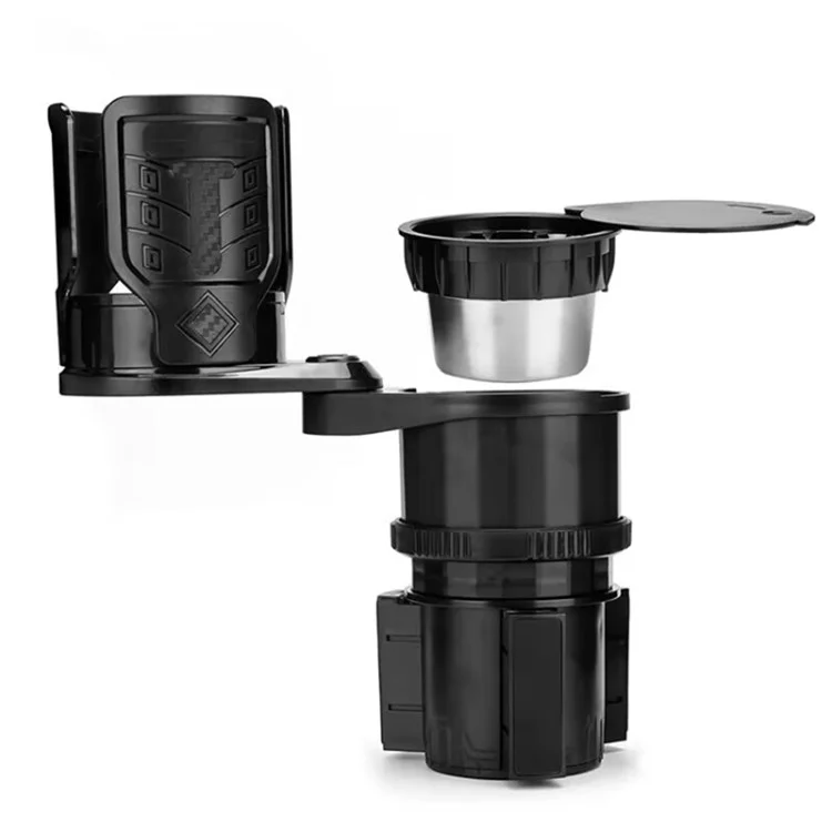 Suporte para Copo de Água Multifuncional de 3 em 1 para Carro com Cinzeiro Removível Antiderrapante Ajustável Adaptador Expansor de Suporte de Copo de Bebida para Carro