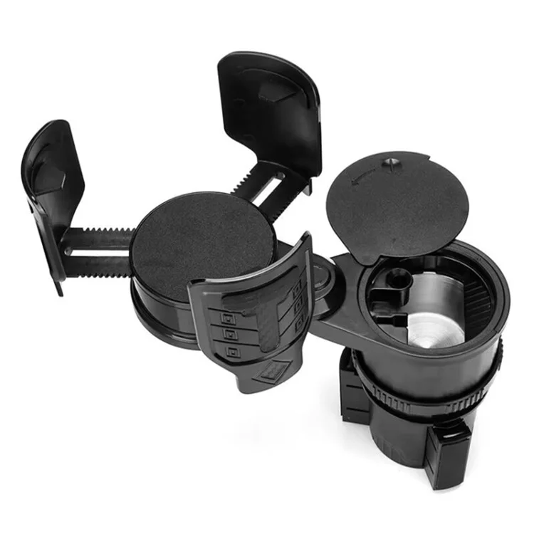 Suporte para Copo de Água Multifuncional de 3 em 1 para Carro com Cinzeiro Removível Antiderrapante Ajustável Adaptador Expansor de Suporte de Copo de Bebida para Carro