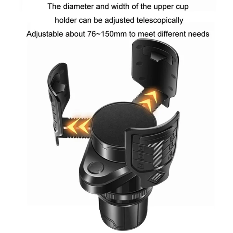 Suporte para Copo de Água Multifuncional de 3 em 1 para Carro com Cinzeiro Removível Antiderrapante Ajustável Adaptador Expansor de Suporte de Copo de Bebida para Carro