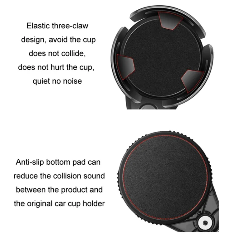 Suporte para Copo de Água Multifuncional de 3 em 1 para Carro com Cinzeiro Removível Antiderrapante Ajustável Adaptador Expansor de Suporte de Copo de Bebida para Carro