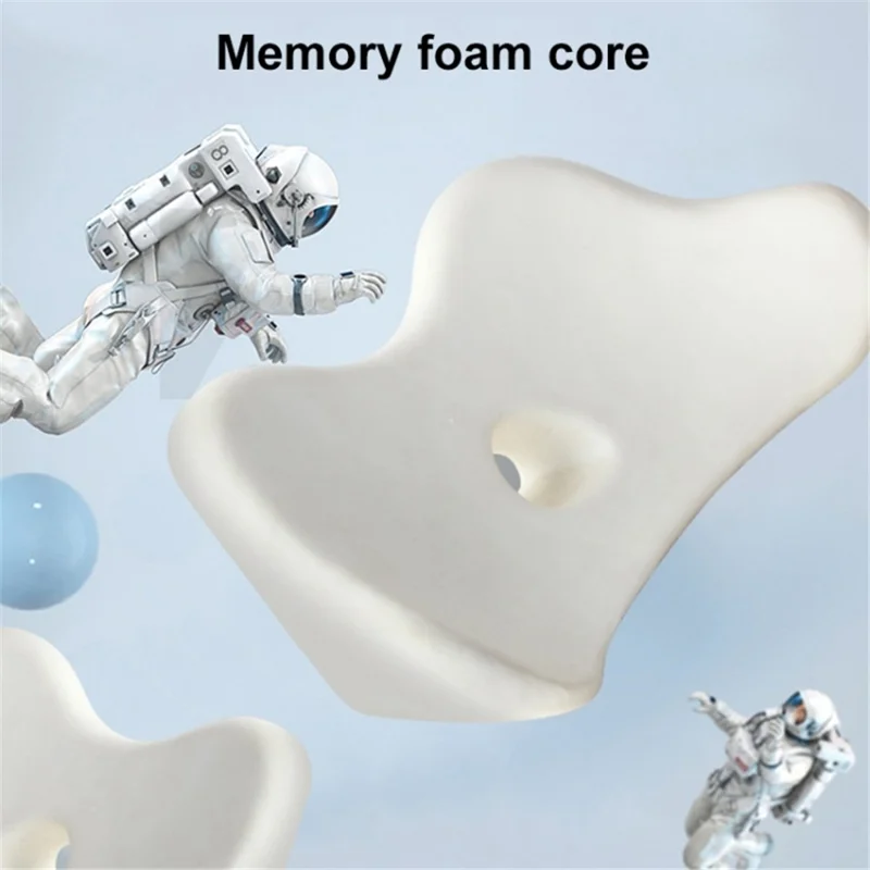 Car Seat Waist Support Cushion Memory Foam Breathable Fatigue Relieve Lumbar Cushion - Black