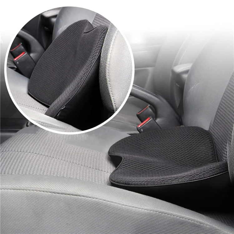 LOVERCAR Car Seat Waist Support Cushion Memory Foam Breathable Mini Seat Cushion - Black