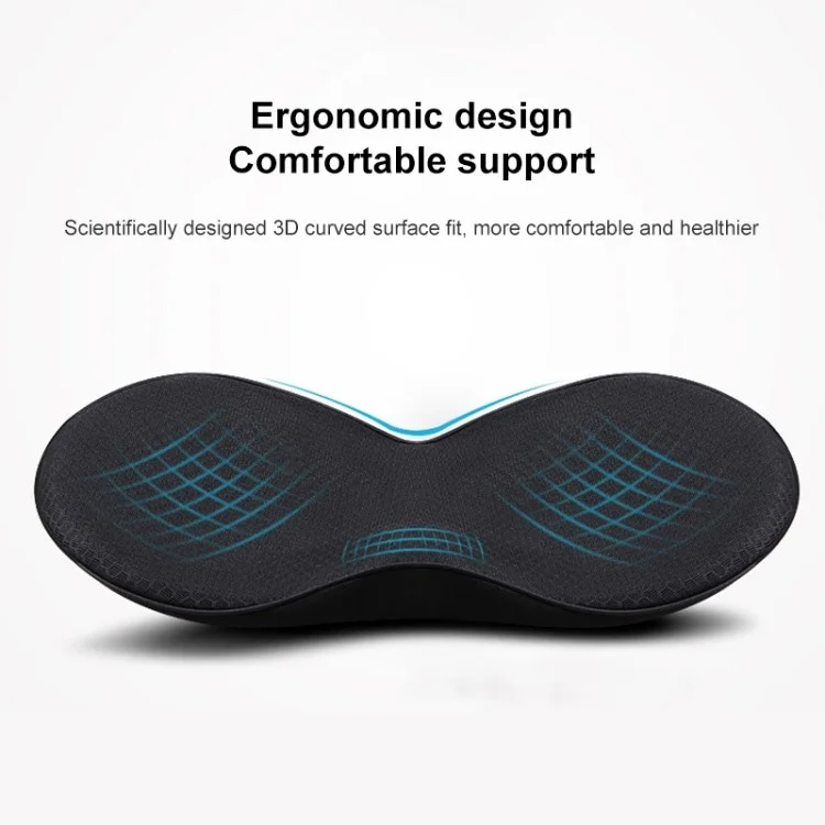 LOVERCAR Car Seat Waist Support Cushion Memory Foam Breathable Mini Seat Cushion - Black
