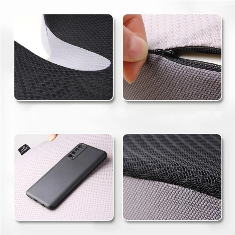 Car Seat Cushion Mesh Cloth+Memory Foam Breathable Fatigue Relief Seat Cushion - Black