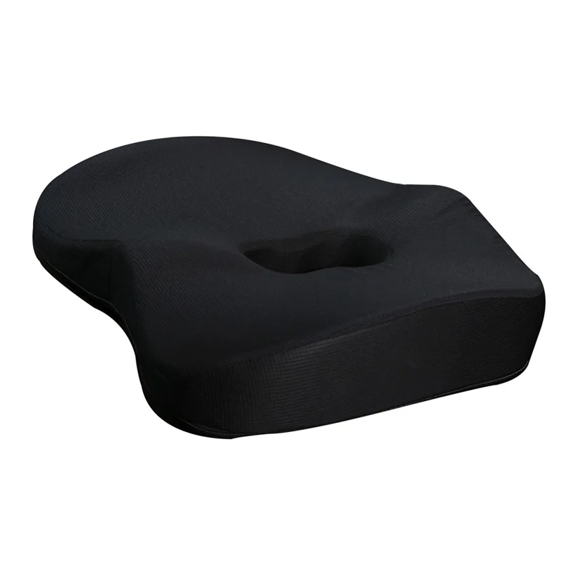 LOVERCAR Thicken Car Seat Cushion Memory Foam Slow Rebound Breathable Chair Cushion - Black