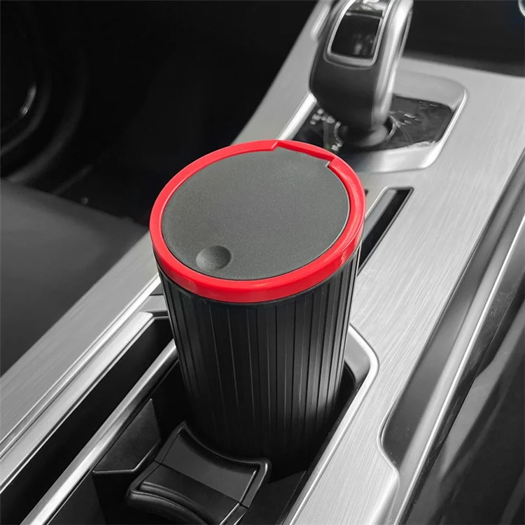 DM-143 ABS + PP Versátil Caixa de Armazenamento para Carro com Tampa - Preta com Borda Vermelha