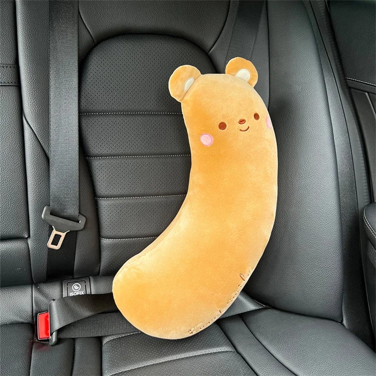 Cuscino per spalla confortevole per auto 20x50cm con motivo a cartone animato - Orso