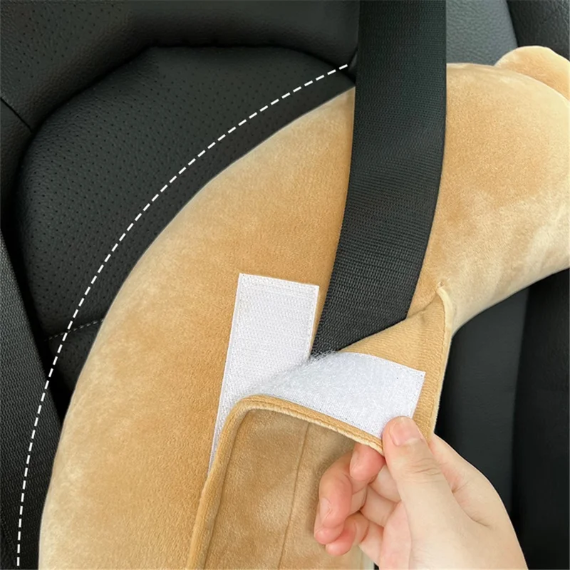 20x50cm Comfortable Cartoon Car Shoulder Pad Pillow Safety Belt Cushion for Neck Support - Eggplant