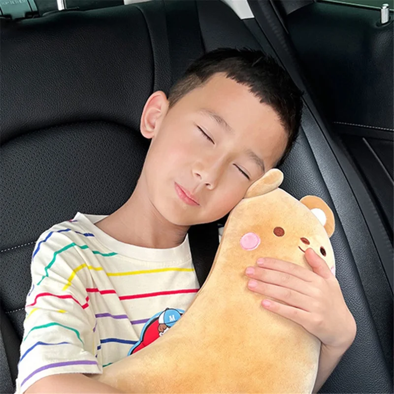 20x50cm Comfortable Cartoon Car Shoulder Pad Pillow Safety Belt Cushion for Neck Support - Banana
