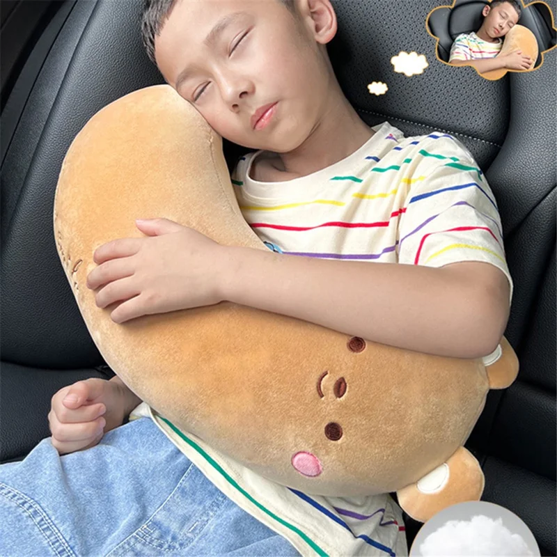 20x50cm Comfortable Cartoon Car Shoulder Pad Pillow Safety Belt Cushion for Neck Support - Banana