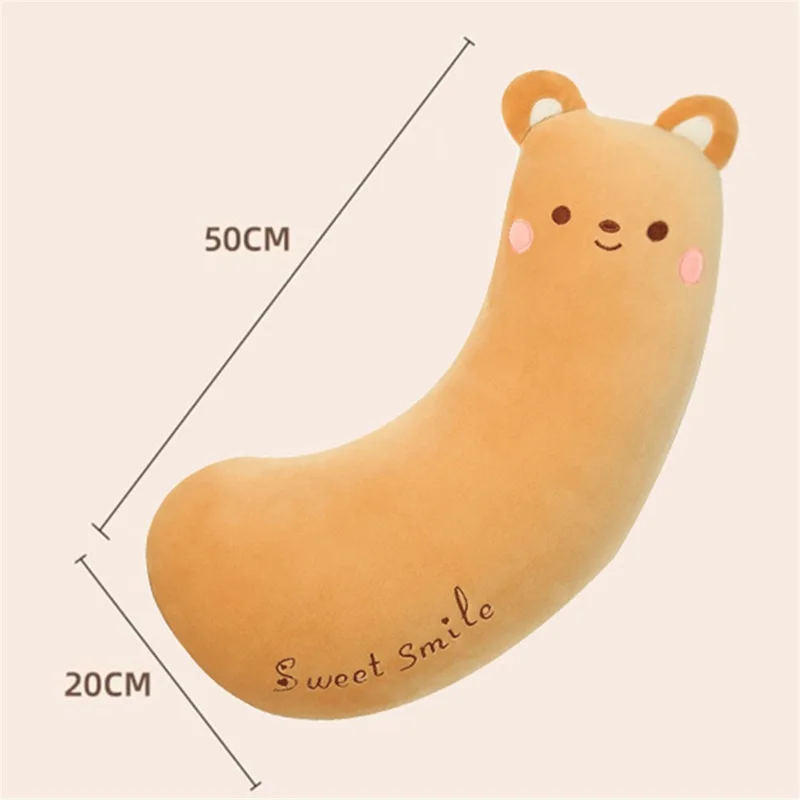 20x50cm Comfortable Cartoon Car Shoulder Pad Pillow Safety Belt Cushion for Neck Support - Banana