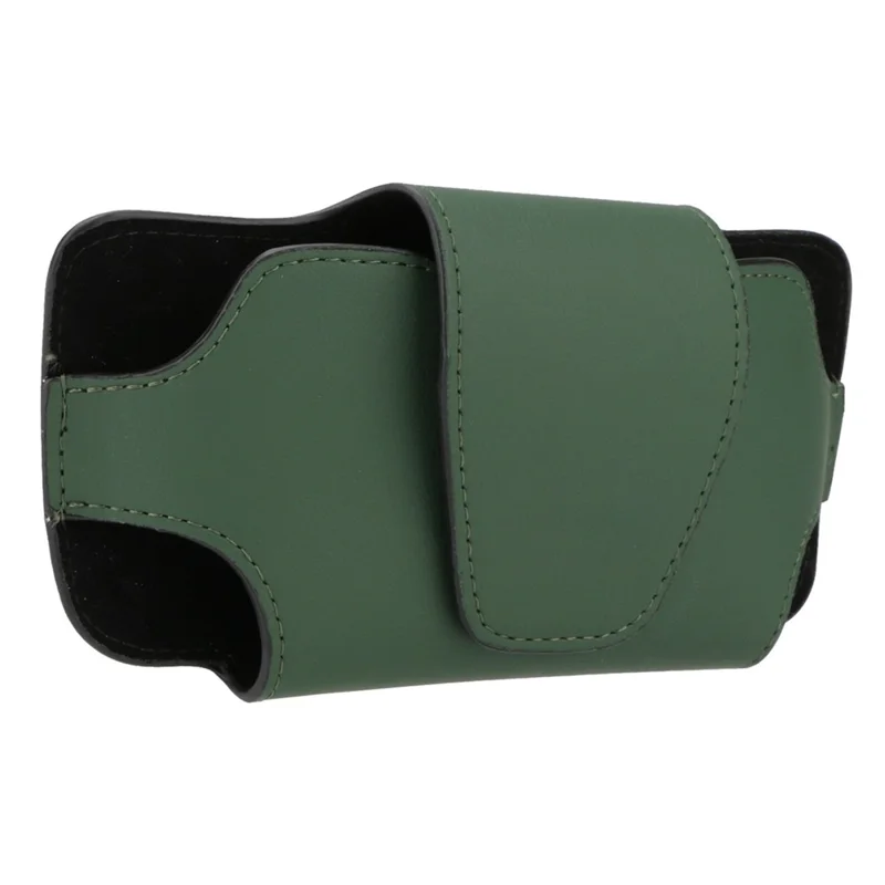 Nappa Texture PU Leather Car Glasses Storage Case Sun Visor Clip Sunglasses Holder - Green