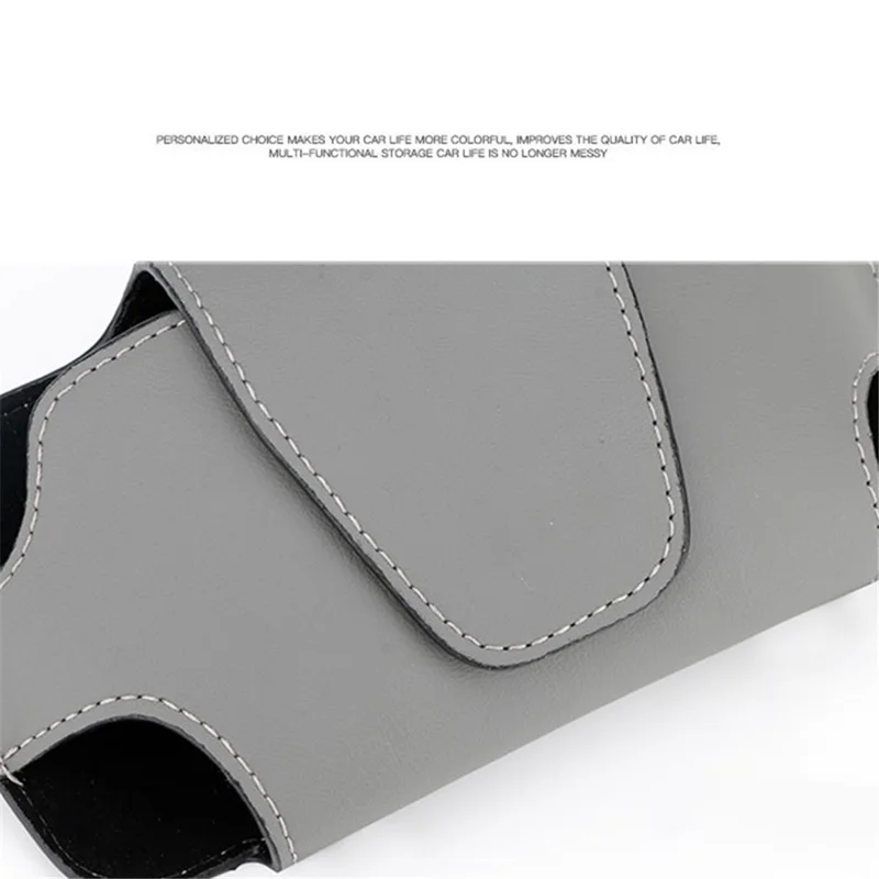 Nappa Texture PU Leather Car Glasses Storage Case Sun Visor Clip Sunglasses Holder - Green