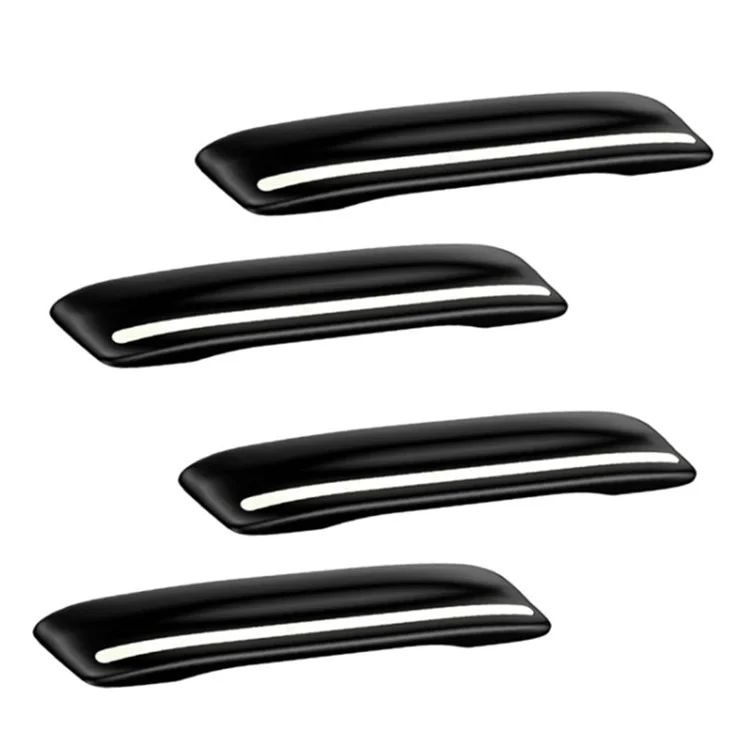 4Pcs Universal Car Door Edge Protector Rearview Mirror Bumper Guard Sticker - Negro