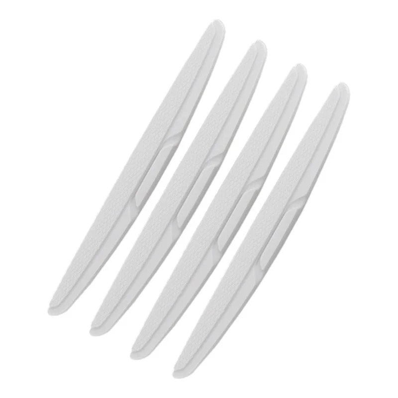 SHAN SHI 7755# 4Pcs Car Truck Door Anti-collision Guard Silicone Strips - White