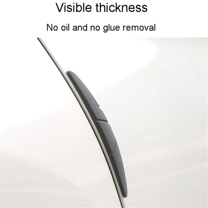 SHAN SHI 7755# 4Pcs Car Truck Door Anti-collision Guard Silicone Strips - Translucent