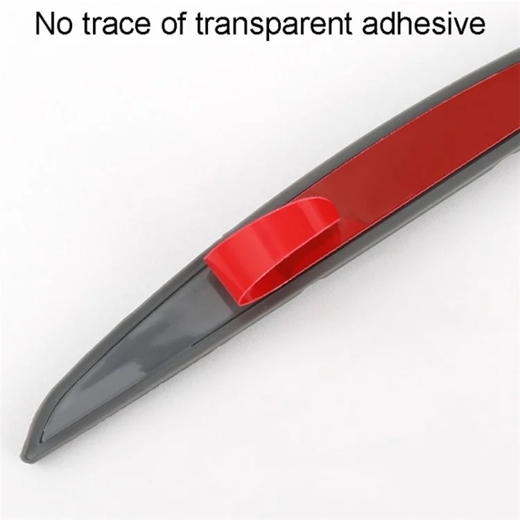 SHAN SHI 7755# 6 Bandes de silicone anti-collision pour rétroviseurs de porte de voiture - Rouge 