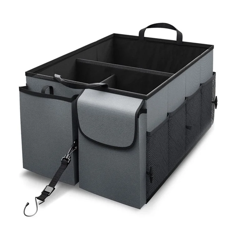 Caja de Almacenamiento para Maletero de Coche Portátil, de Tela Oxford 600D - Gris