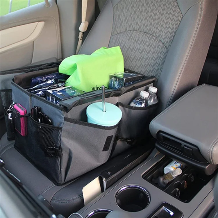 Caja de Almacenamiento para Maletero de Coche Portátil, de Tela Oxford 600D - Gris