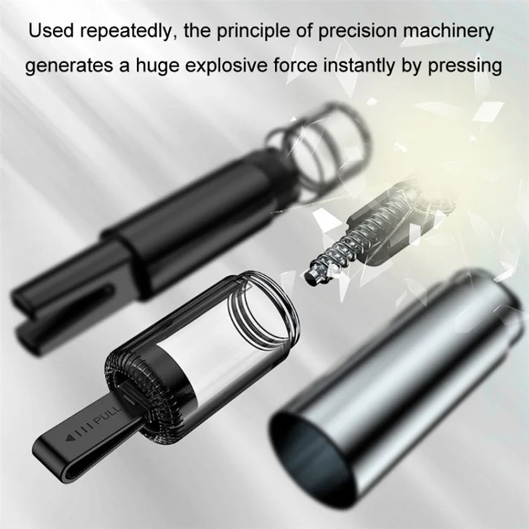 Car Safety Hammer Window Glass Breaker and Seat Belt Cutter Emergency Escape Tool - Silver