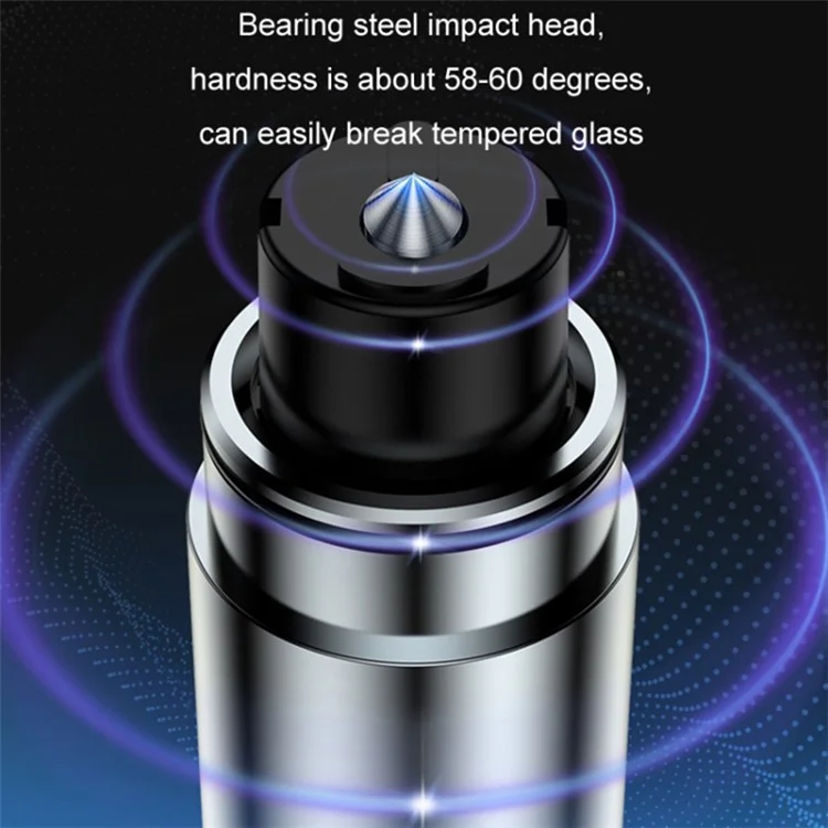 Car Safety Hammer Window Glass Breaker and Seat Belt Cutter Emergency Escape Tool - Silver