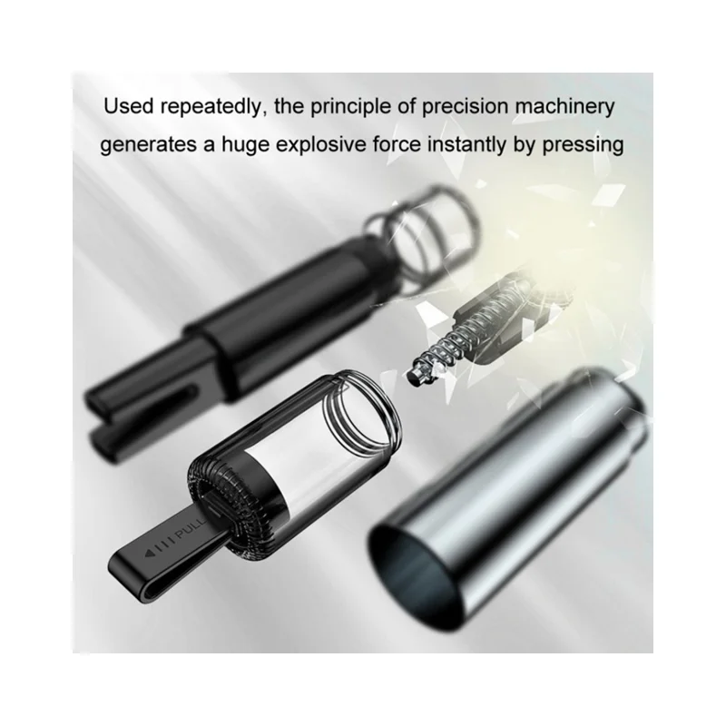 Car Safety Hammer Window Glass Breaker and Seat Belt Cutter Emergency Escape Tool - Black