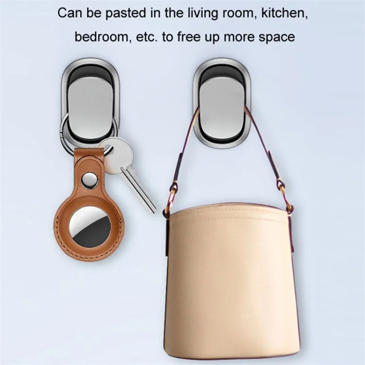 2PCS Car Mini Hook Adhesive Metal Hanger for Key, Purse, Headphone, Charging Cable