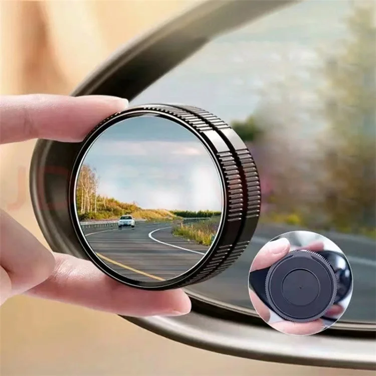2 Pièces Rétroviseurs Angle Morts Rotatifs Rétroviseur Automobile Latéral Angle Mort Imperméable HD Verre Arrière - Antirouille