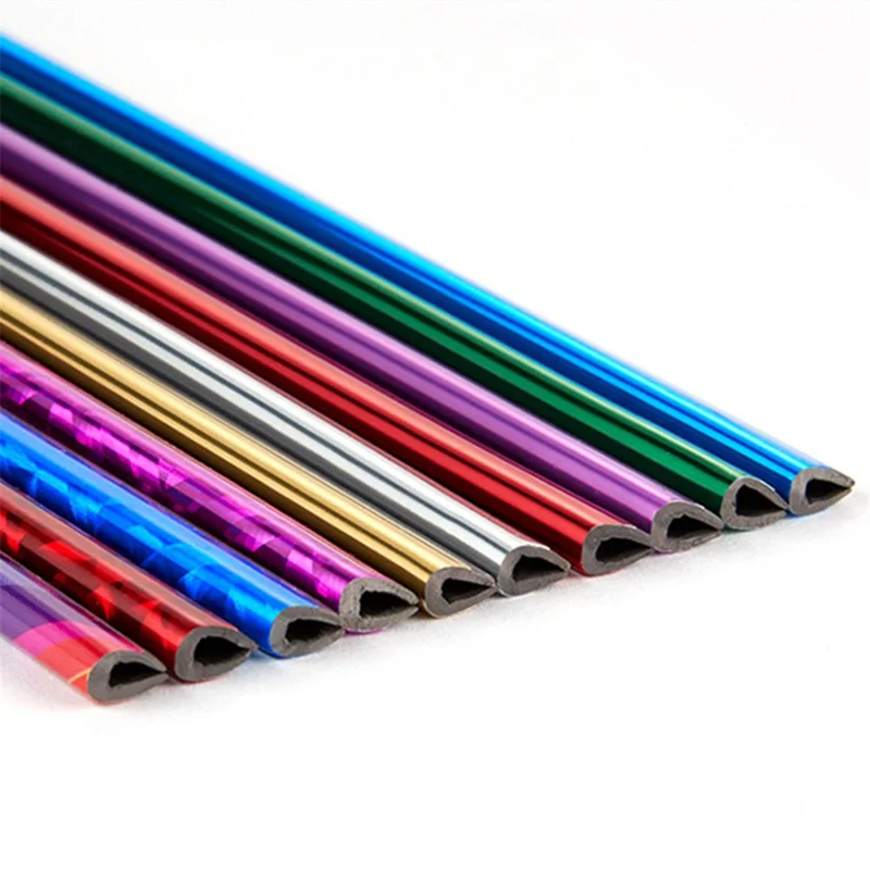 10Pcs Car Air Outlet Decorative Strips Vehicle Trim Air Vent Flexible PVC Decor Strips - Electroplating Gold