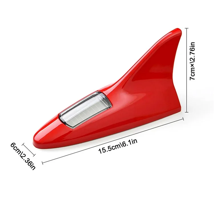 0045 Солнечные Акулы Автомобиль Крыша Крыши Крыши 8 Светодиодные Светильники Модифицированные Автомобильные Светильники - Красный