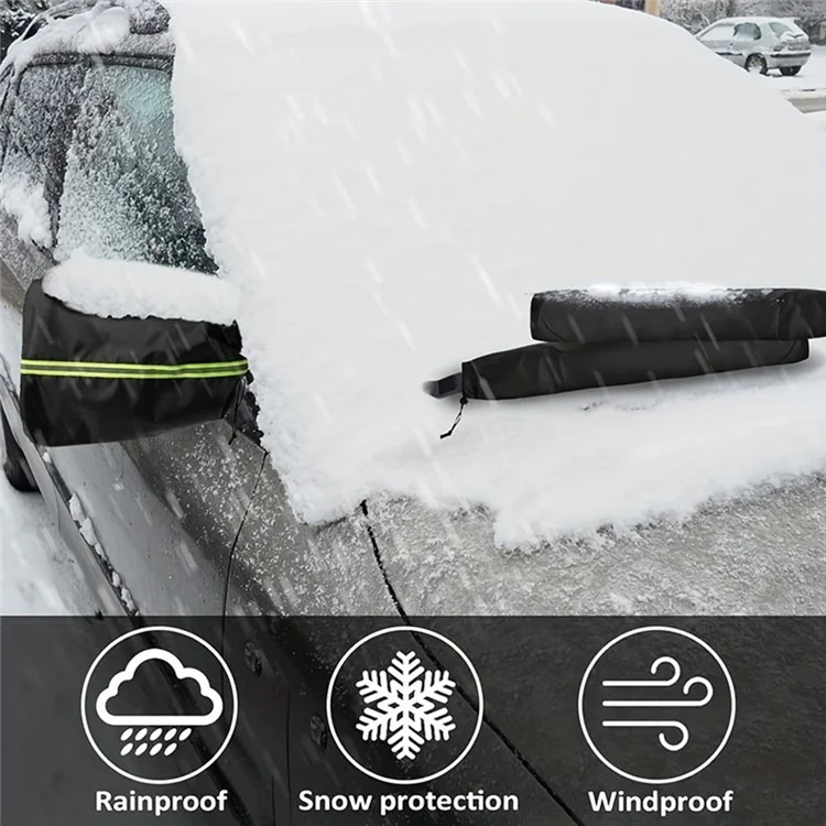 1 Par 600D Oxford Tands Retview View Mirror Cover Vegetada a Prueba de Nieve a Prueba de Nieve