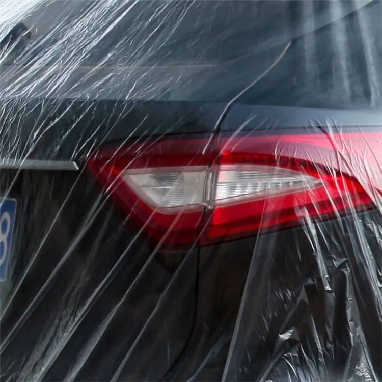 BY-004 Disposable PE Car Cover Universal Rain Dust Garage Cover with Elastic Band (Basic Version), Size: M