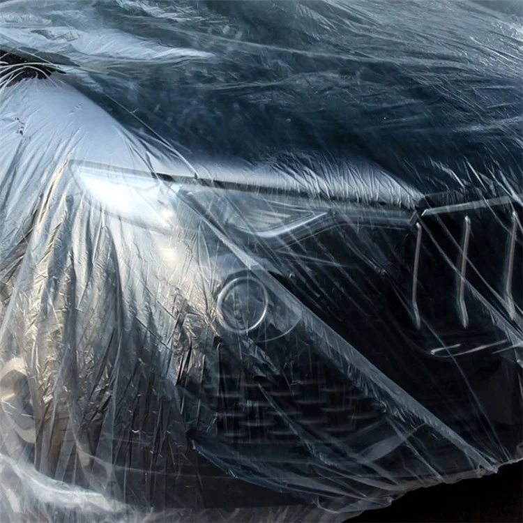 BY-004 Disposable PE Car Cover Universal Rain Dust Garage Cover with Elastic Band (Basic Version), Size: M