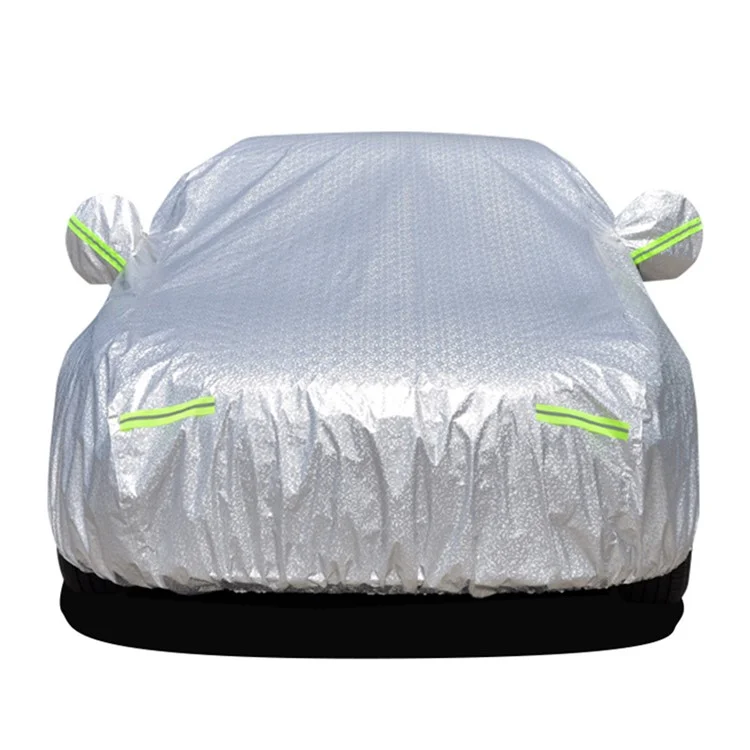 Car Cover Waterproof All Weather Rain Sun UV Protection Aluminum Foil Cover with Reflective Strips / Storage Bag - YL