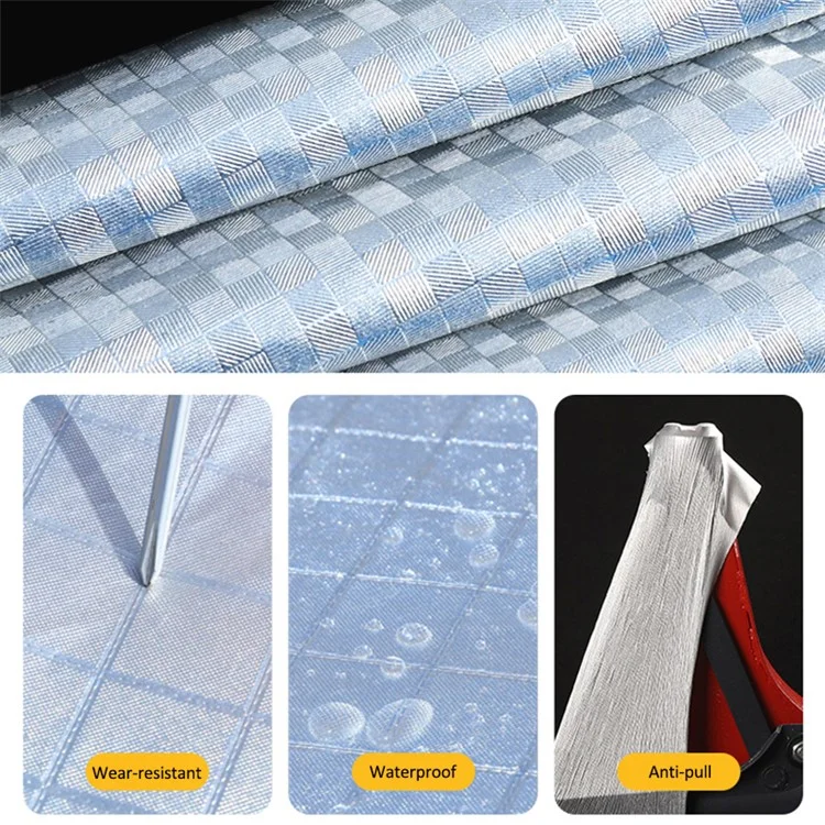 Car Cover Waterproof All Weather Rain Sun UV Protection Aluminum Foil Cover with Reflective Strips / Storage Bag - YL