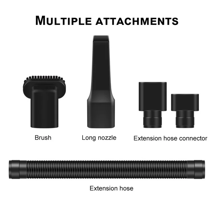 Portable Handheld Car Vacuum Cleaner 120W Car Charger Plug-in Auto Vacuum Cleaner with HEPA Filter - Black