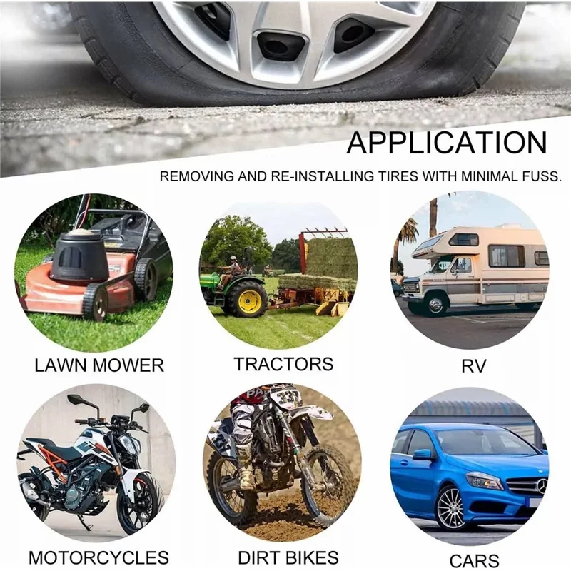 22 piezas / Juego de herramientas de palanca de neumáticos para coche, motocicleta, bicicleta, desmontaje de llanta y kit de reparación
