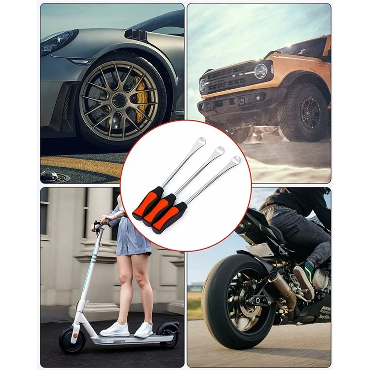 22 piezas / Juego de herramientas de palanca de neumáticos para coche, motocicleta, bicicleta, desmontaje de llanta y kit de reparación