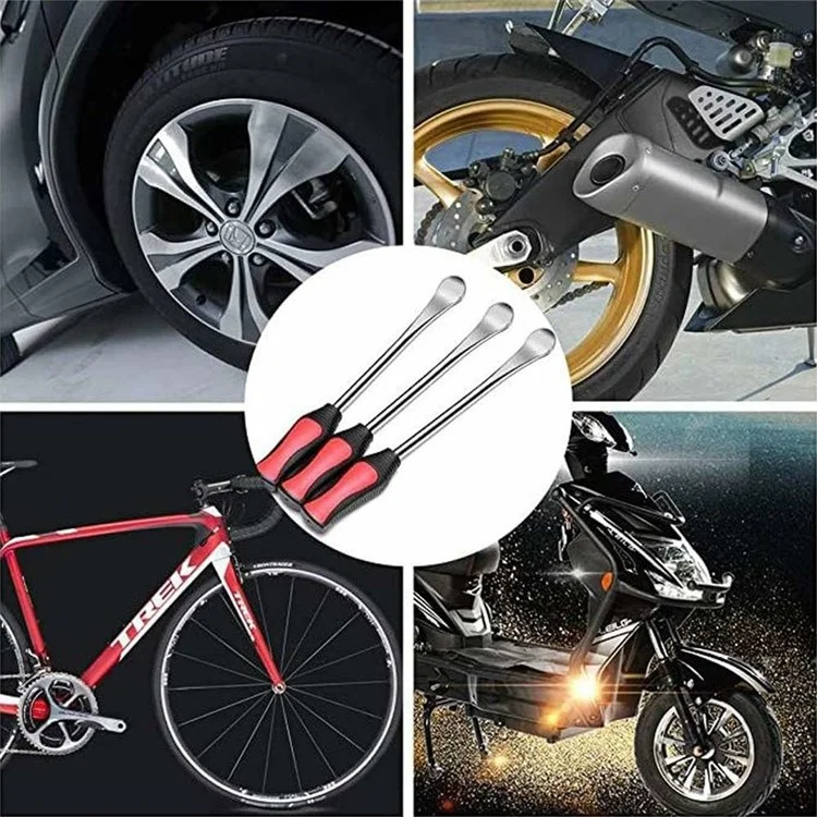 22 piezas / Juego de herramientas de palanca de neumáticos para coche, motocicleta, bicicleta, desmontaje de llanta y kit de reparación