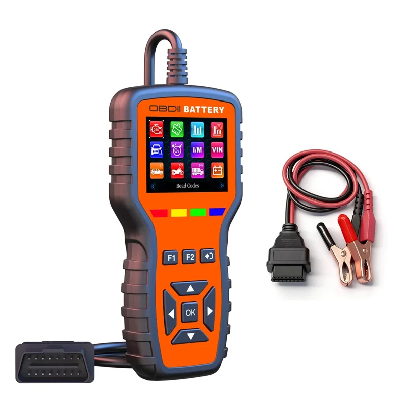 K2 Pro 2 в 1, сканер OBD2, тестер автомобильного аккумулятора, более 40000 кодов неисправностей, диагностический прибор для двигателя — оранжевый