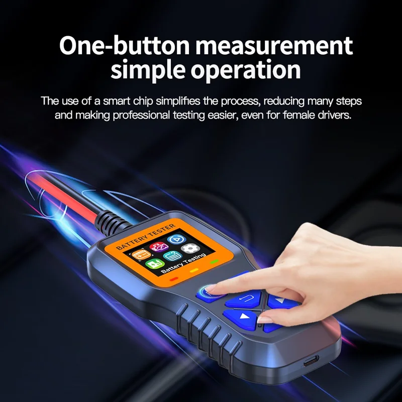 K1S Car Battery Tester 12V 24V 30V Lead Acid Battery Analyzer with CCA SOH Internal Resistance Test for Auto Motorcycle