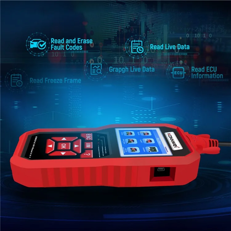 KONNWEI KW890 Car Diagnostic Instrument + Car Battery Detector + Oil Light Reset Multi-Function Car Tester